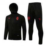Felpa Cappuccio Set Completo AC Milan 2022 2023 Nero Felpa Cappuccio Set Completo AC Milan 2022 2023 Nero