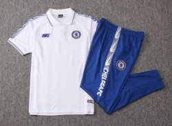 Polo Set Completo Chelsea 2019 2020 Bianco Blu Polo Set Completo Chelsea 2019 2020 Bianco Blu