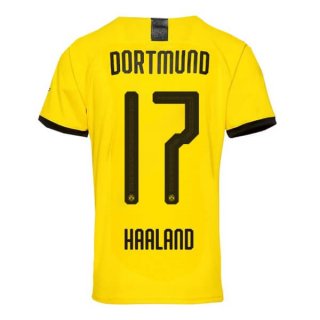 Thailandia Maglia Borussia Dortmund NO.17 Haaland Home 2019 2020 Giallo