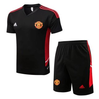 Maglia Formazione Manchester United Set Completo 2022 2023 Nero