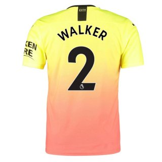 Maglia Manchester City NO.2 Walker Terza 2019 2020 Arancione
