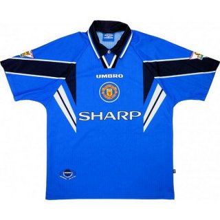 Thailandia Maglia Manchester United Replica Away Retro 1997 1998 Blu