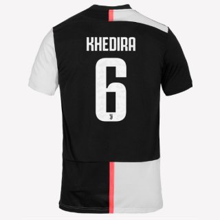 Maglia Juventus NO.6 Khedira Home 2019 2020 Bianco Nero