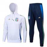 Felpa Cappuccio Italia 2024 2025 Bianco 3