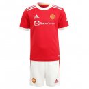 Maglia Manchester United Home Bambino 2021 2022 Rosso