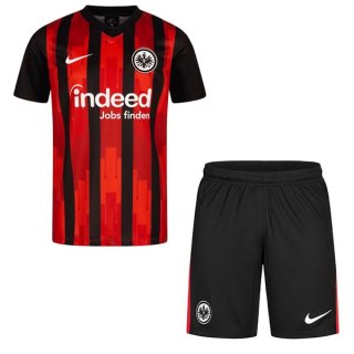 Maglia Eintracht Frankfurt Home Bambino 2020 2021 Nero Rosso