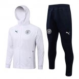 Felpa Cappuccio Set Completo Manchester City 2022 2023 Bianco