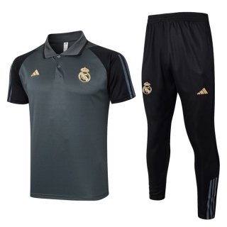 Polo Real Madrid Set Completo 2024 2025 Grigio
