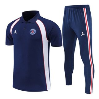Polo Paris Saint Germain Set Completo 2022 2023 Blu Navy