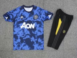 Maglia di Formazione Manchester United Set Completo 2019 2020 Blu Nero Maglia di Formazione Manchester United Set Completo 2019 2020 Blu Nero