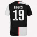 Maglia Juventus NO.19 Bonucci Home 2019 2020 Bianco Nero Maglia Juventus NO.19 Bonucci Home 2019 2020 Bianco Nero
