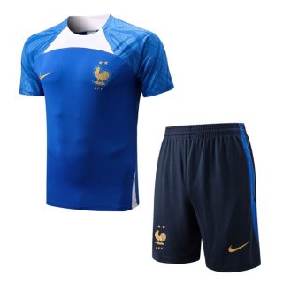Maglia Formazione Francia Set Completo 2022 2023 Blu 2