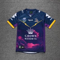 Thailandia Maglia Melbourne Storm 2017 2018 Blu Thailandia Maglia Melbourne Storm 2017 2018 Blu