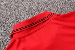 Polo Set Completo Manchester United 2019 2020 Rosso Nero Polo Set Completo Manchester United 2019 2020 Rosso Nero