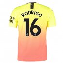 Maglia Manchester City NO.16 Rodrigo Terza 2019 2020 Arancione Maglia Manchester City NO.16 Rodrigo Terza 2019 2020 Arancione