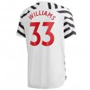 Maglia Manchester United NO.33 Williams Terza 2020 2021 Bianco Maglia Manchester United NO.33 Williams Terza 2020 2021 Bianco