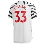 Maglia Manchester United NO.33 Williams Terza 2020 2021 Bianco