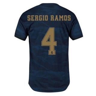 Maglia Real Madrid NO.4 Sergio Ramos Away 2019 2020 Blu