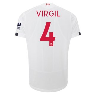 Maglia Liverpool NO.4 Virgil Away 2019 2020 Bianco