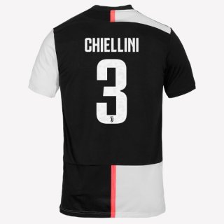 Maglia Juventus NO.3 Chiellini Home 2019 2020 Bianco Nero