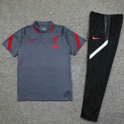 Polo Liverpool Set Completo 2020-2021 Grigio Nero Polo Liverpool Set Completo 2020-2021 Grigio Nero