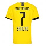 Thailandia Maglia Borussia Dortmund NO.7 Sancho Home 2019 2020 Giallo Thailandia Maglia Borussia Dortmund NO.7 Sancho Home 2019 2020 Giallo