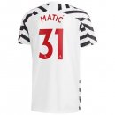 Maglia Manchester United NO.31 Matic Terza 2020 2021 Bianco Maglia Manchester United NO.31 Matic Terza 2020 2021 Bianco