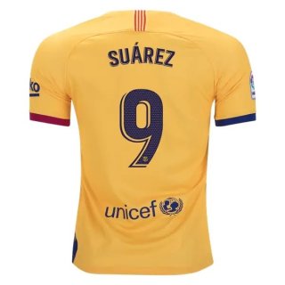 Maglia Barcellona NO.9 Suarez Away 2019 2020 Giallo