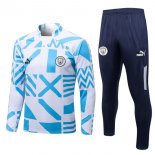 Felpa Manchester City 2022 2023 Blu Bianco