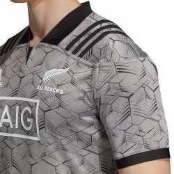 Maglia di Formazione Rugby All Blacks 2018 Grigio Maglia di Formazione Rugby All Blacks 2018 Grigio
