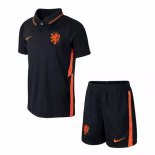 Maglia Paesi Bassi Away Bambino 2020 Nero Maglia Paesi Bassi Away Bambino 2020 Nero