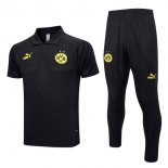 Polo Borussia Dortmund Set Completo 2023 2024 Nero
