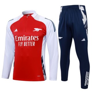 Felpa Allenamento Arsenal 2024 2025 Rosso Bianco 3