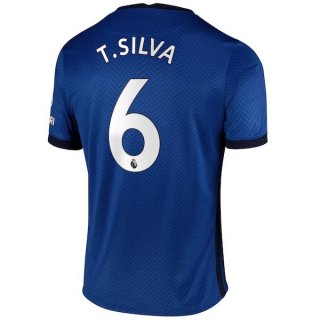 Maglia Chelsea NO.6 T. Silva Home 2020 2021 Blu