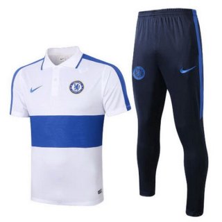Polo Set Completo Chelsea 2020 2021 Bianco Blu