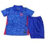 Maglia Inghilterra Away Bambino 2020 Blu