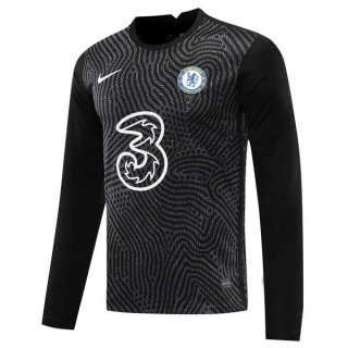 Maglia Chelsea Manga Larga Portiere 2020 2021 Nero