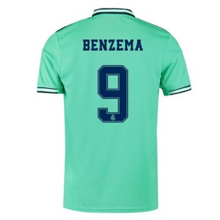 Maglia Real Madrid NO.9 Benzema Terza 2019 2020 Verde
