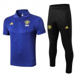 Polo Manchester United Set Completo 2019 2020 Blu Giallo Nero