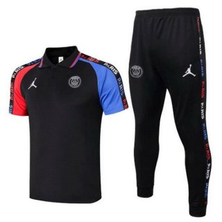 Polo Set Completo Paris Saint Germain 2020 2021 Nero Blu