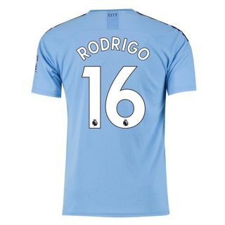 Maglia Manchester City NO.16 Rodrigo Home 2019 2020 Blu