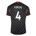 Maglia Liverpool NO.4 Virgil Terza 2020 2021 Nero