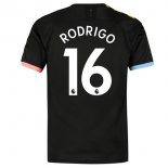Maglia Manchester City NO.16 Rodrigo Away 2019 2020 Nero