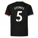 Maglia Manchester City NO.5 Stones Away 2019 2020 Nero