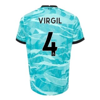 Maglia Liverpool NO.4 Virgil Away 2020 2021 Blu