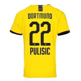 Thailandia Maglia Borussia Dortmund NO.22 Pulisic Home 2019 2020 Giallo