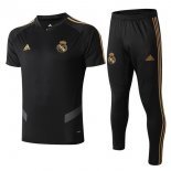 Maglia di Formazione Real Madrid Set Completo 2019 2020 Nero Giallo