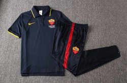 Polo Set Completo As Roma 2019 2020 Nero Giallo