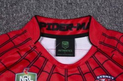 Thailandia Maglia Sydney Roosters Spider Man 2017 2018 Rosso Thailandia Maglia Sydney Roosters Spider Man 2017 2018 Rosso