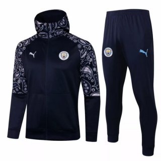 Felpa Cappuccio Manchester City 2021 2022 Blu Navy